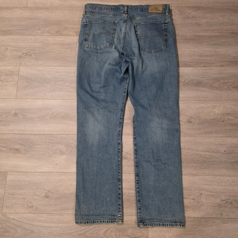 Polo Ralph Lauren Jeans Mens 36x34 Blue Hampton Relaxed Straight Denim Normcore